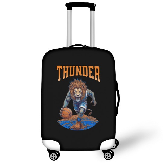 thunder championship Lion Hoops Mascot Sports Luggage Covers