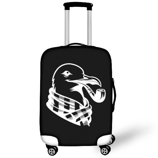 Nordic Seagull Art With Sailor Flair Luggage Covers