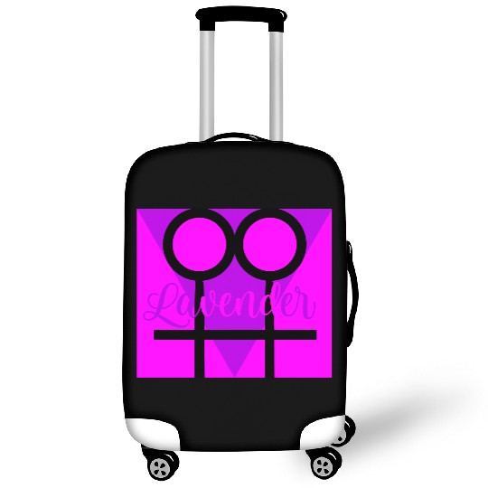 Women Symbol with Lavender Triangle Luggage Covers