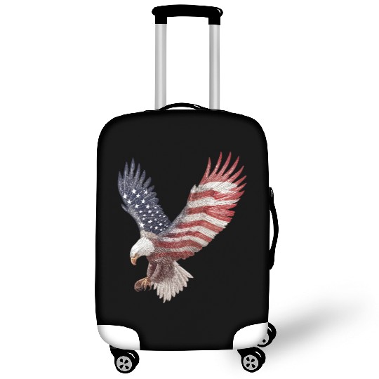 Bald Eagle with the American Flag Forming Wings Luggage Covers