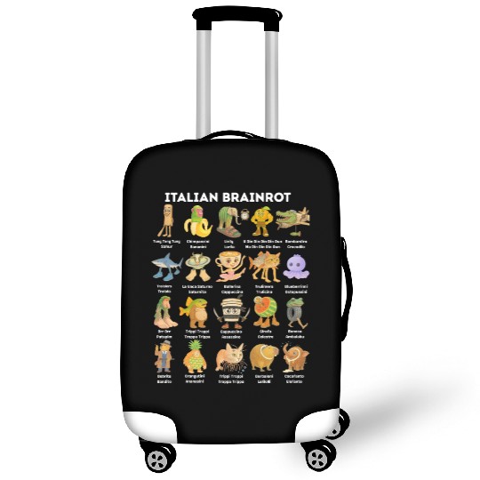 Types of All Italian Brainrot Meme Kids Hand Drawn Luggage Covers