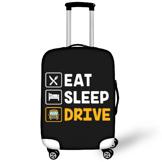 School Buse Funny School Bus Driver Luggage Covers