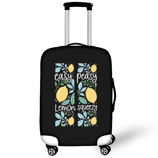 Easy Peasy Lemon Squeezy Cute Lemon Art Luggage Covers