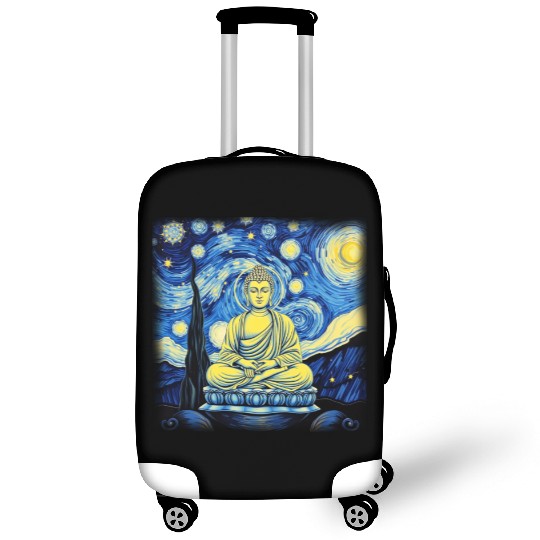 Starry Night Buddha Zen Art Inspired by Van Gogh Luggage Covers