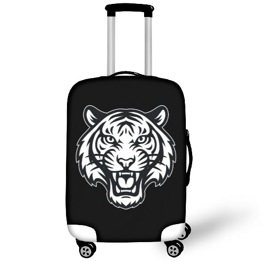 Black and White Tiger Face Luggage Covers