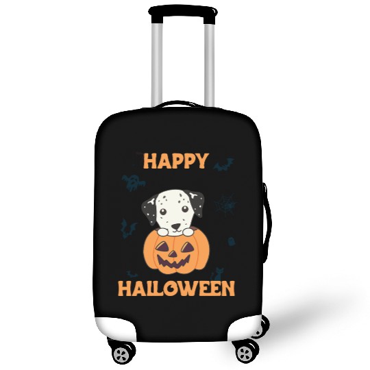Dalmatian In Pumpkin Sweet Dogs Happy Halloween Luggage Covers