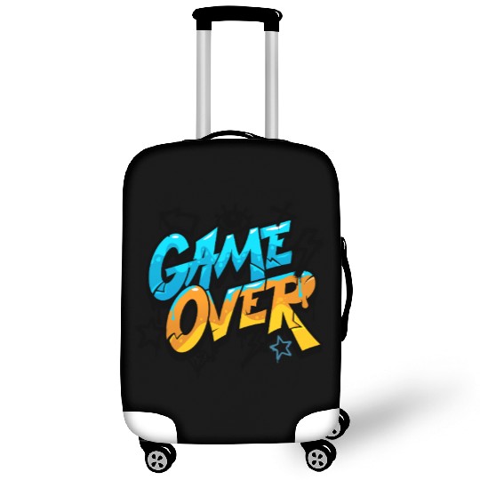 Blue and Yellow Graffiti Game Over Luggage Covers 2025