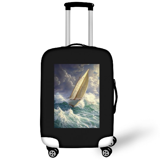 Wild Sailing Through the Storm Luggage Covers