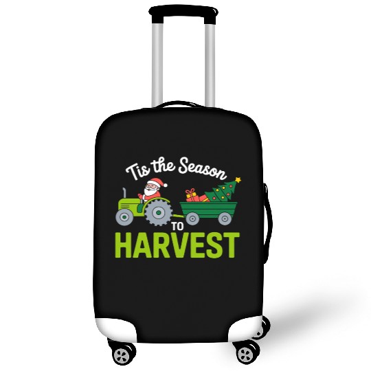 Tis The Season To Harvest Farm Tractor Christmas Luggage Covers