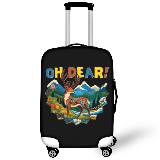 Oh-Dear-Wanderlust-Deer-in-Jungle-Tibetan-Folk-Art Luggage Covers
