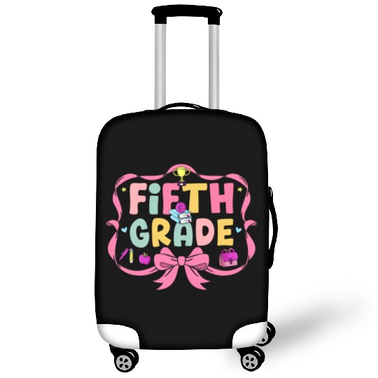 Preppy Back To School 5th Grade Coquette Bow Girls Luggage Covers