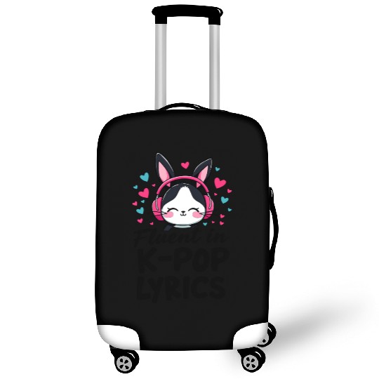 Fluent In K-Pop Cute Bunny Rabbit Luggage Covers