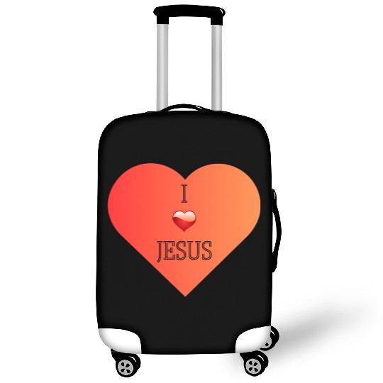 I Love Jesus Heart Design Luggage Covers