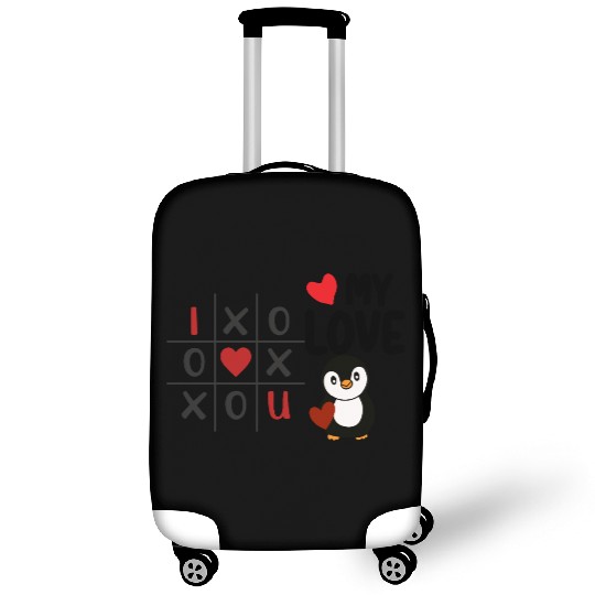 Cute Penguin Tic Tac Toe Love Design Luggage Covers