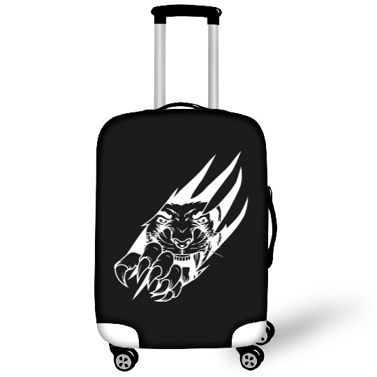 Panther Claw Rip White Outline Luggage Covers
