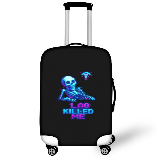 Retro Digital Skeleton with WiFi Signal Luggage Covers
