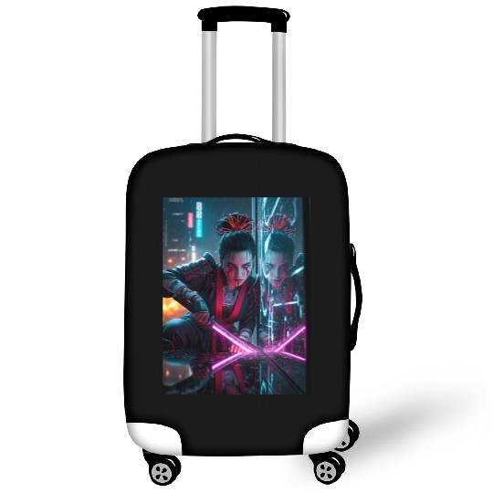Cyberpunk Samurai Girl Luggage Covers