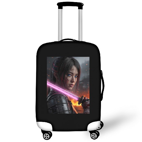 Cyberpunk Samurai Girl Luggage Covers