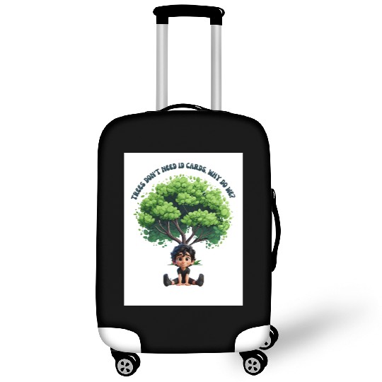 Boy Under Tree – Identity Quote Artwork Luggage Covers