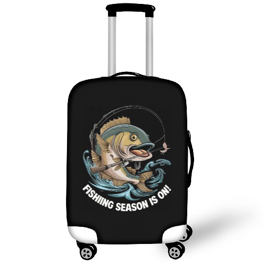 Fishing Fish with Hook and Water Splash Luggage Covers