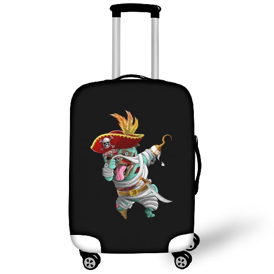 Dabbing Pirate Zombie Mummy Pug Cute Halloween Pug Luggage Covers