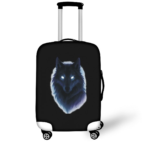 Enigmatic Howling Wolf Design Luggage Covers