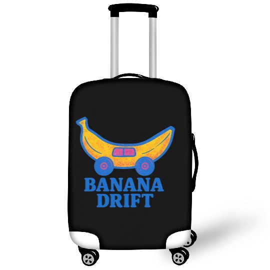 Whimsical Banana Drift Car Design Luggage Covers