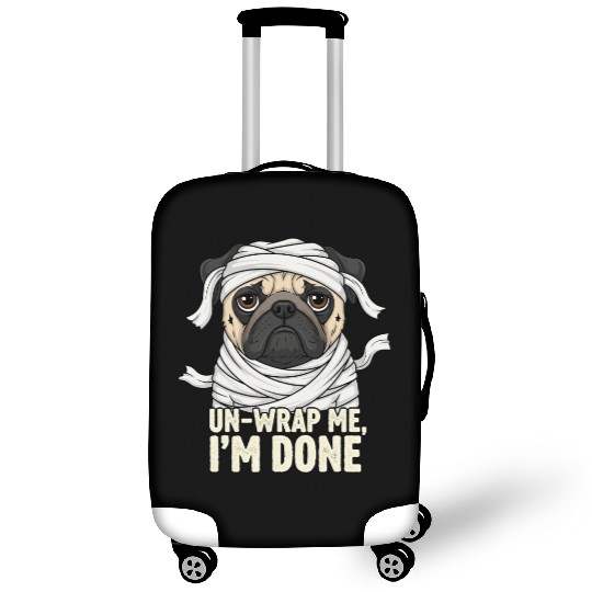 Funny Mummy Dog Illustration Luggage Covers