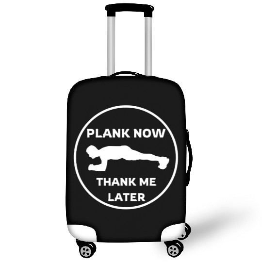 Humorous Plank Exercise Illustration Luggage Covers