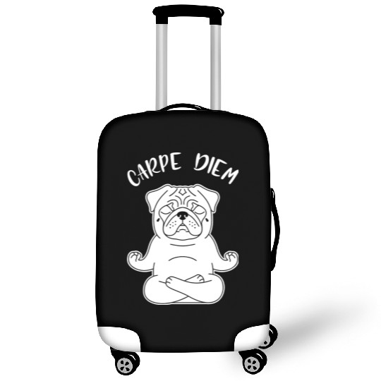 Peaceful Pug Meditation Luggage Covers