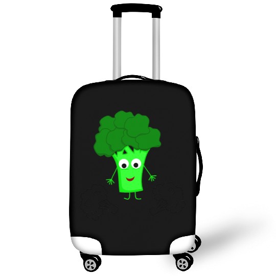 Whimsical Broccoli Character Design Luggage Covers