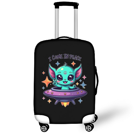 Peaceful  cute Alien- i come in peace Luggage Covers