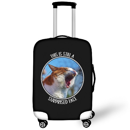 This is Still A Surprised Face Funny Cute Cat Meme Luggage Covers