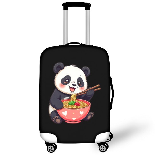 Cute Panda Eating Ramen Noodles Luggage Covers