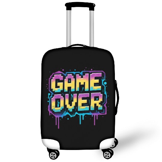 Pixelated Game Over Graffiti Design Luggage Covers