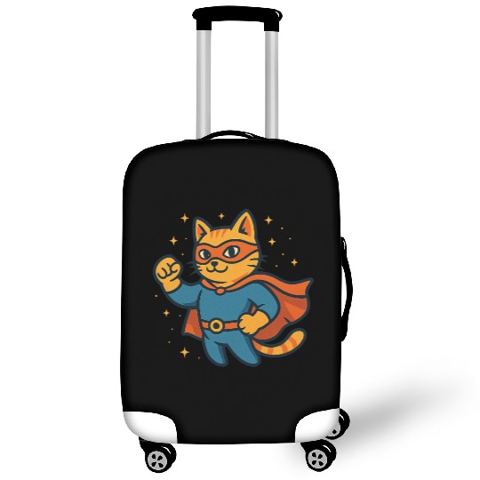 Martial Arts Cat Superhero Design Luggage Covers