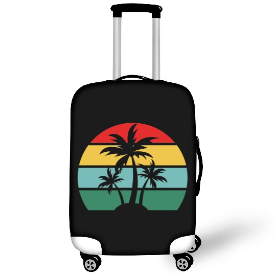 Vintage Sunset Palm Luggage Covers
