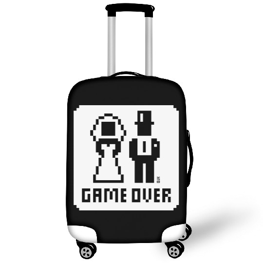 Game Over (Wedding Stag Party Night, Pixel, NEG W) Luggage Covers