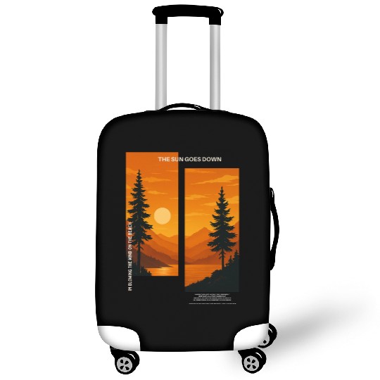 Sunset Landscape Silhouette Design Luggage Covers