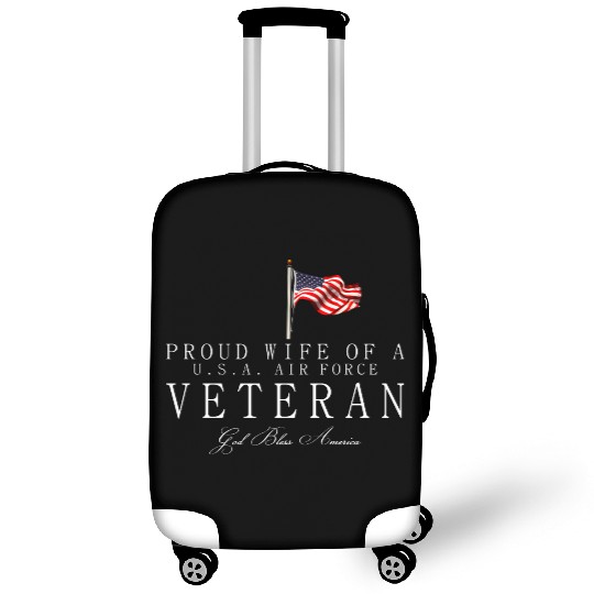 Proud Wife Of A US Air Force Veteran Luggage Covers
