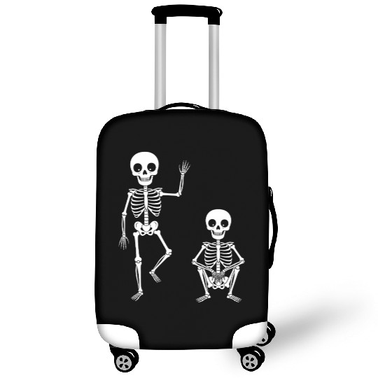 Funny Halloween Skeleton Spooky Season Cute Ghost Luggage Covers