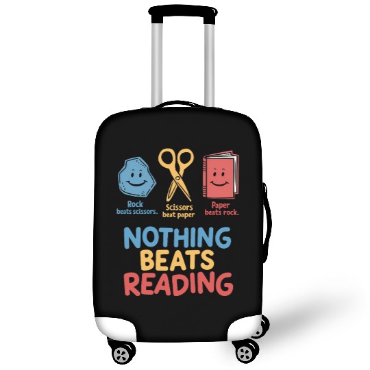Nothing Beats Reading Funnny Rock Paper Scissors  Luggage Covers