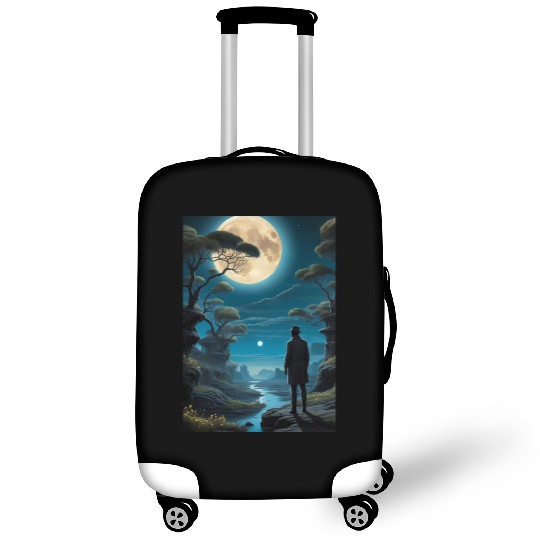 Mystical Night Under the Full Moon Luggage Covers