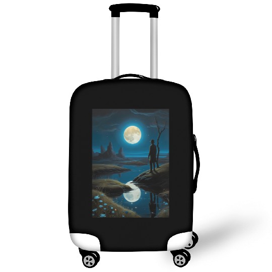 Mystic Night Under the Full Moon Luggage Covers