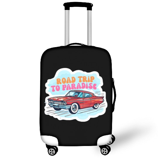 Vintage Classic Car Road Trip Design Luggage Covers