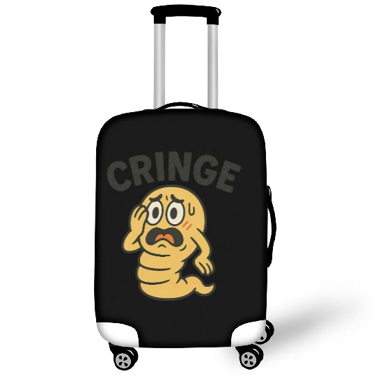 Cringe Meme Worm Illustration Luggage Covers