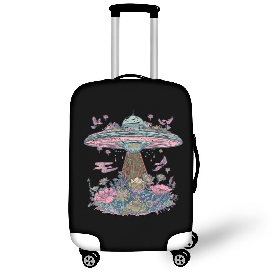 Galactic Blossom UFO Design Luggage Covers