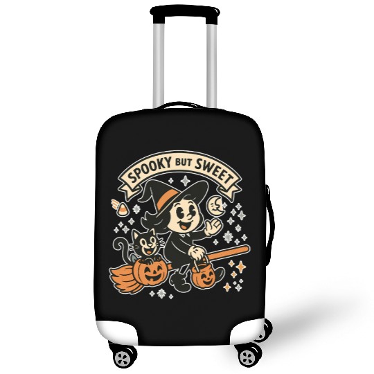Spooky Sweet Halloween Witch Scene Luggage Covers