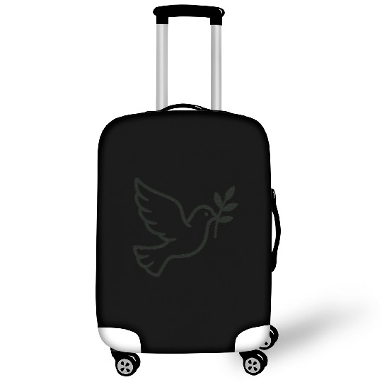 Elegant Doves with Olive Branch Design Luggage Covers