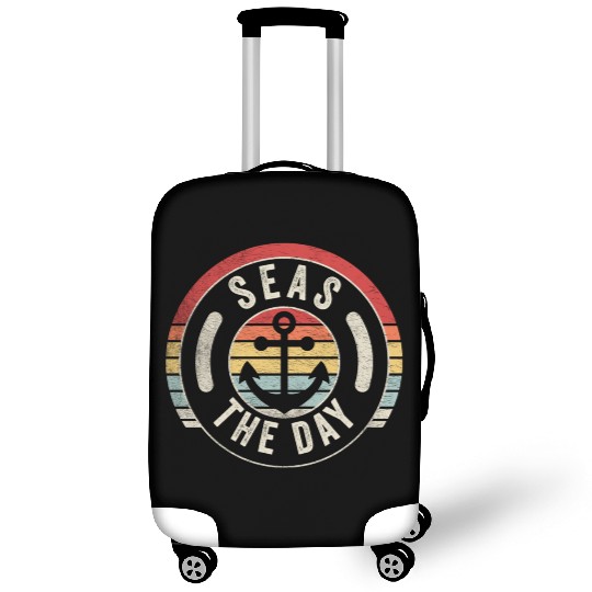 Seas Day Teal Nautical Anchor Funny Cruise Retro Luggage Covers
